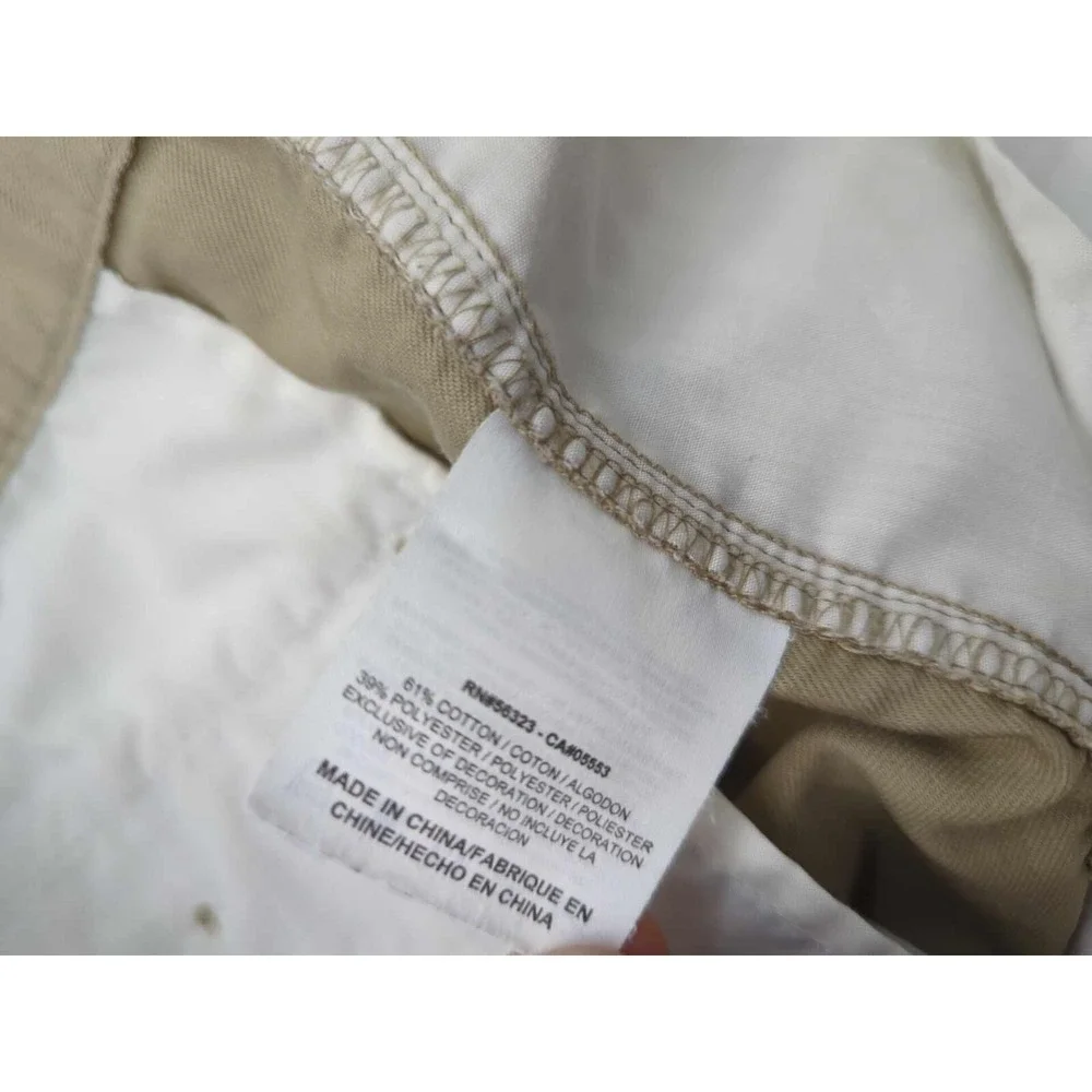 Nike Golf Chino Shorts Mens 36 Beige Dri-Fit Swoosh Logo Performance‎